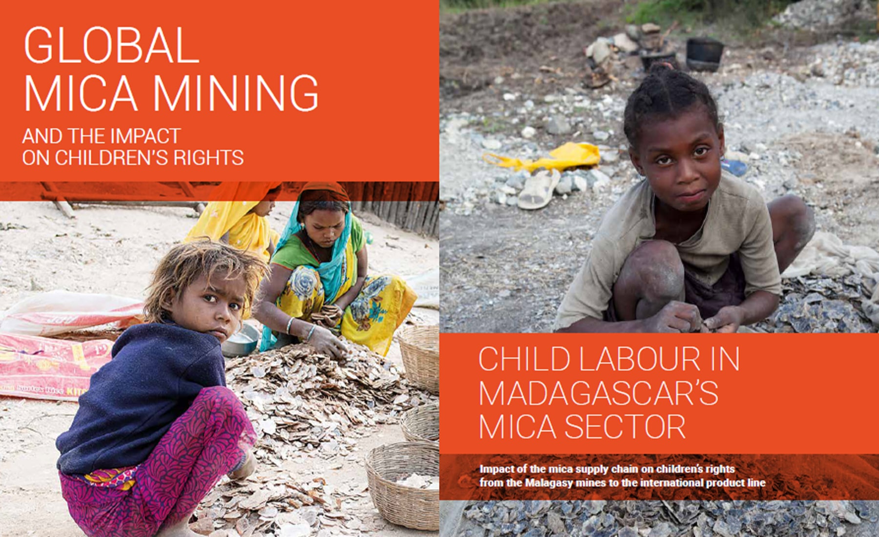 Global Mica Mining report. With young children working